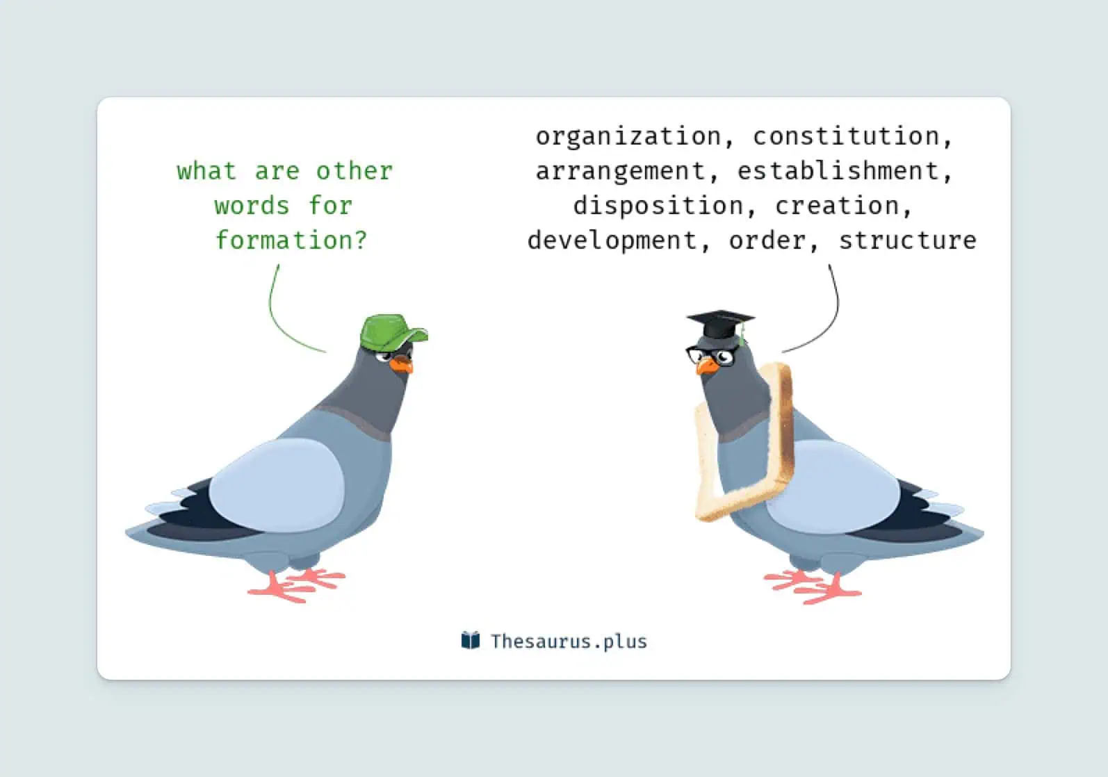 Exemple d'élargissement de la formation des mots par l'utilisation de synonymes.